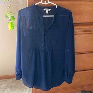 Blue sheer blouse